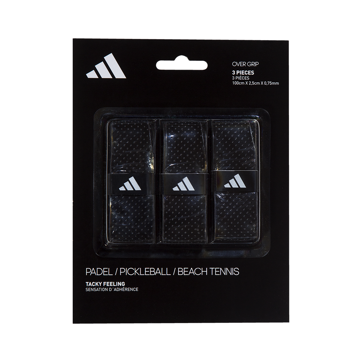 OVERGRIP ADIDAS - SET 3 - NEGRO