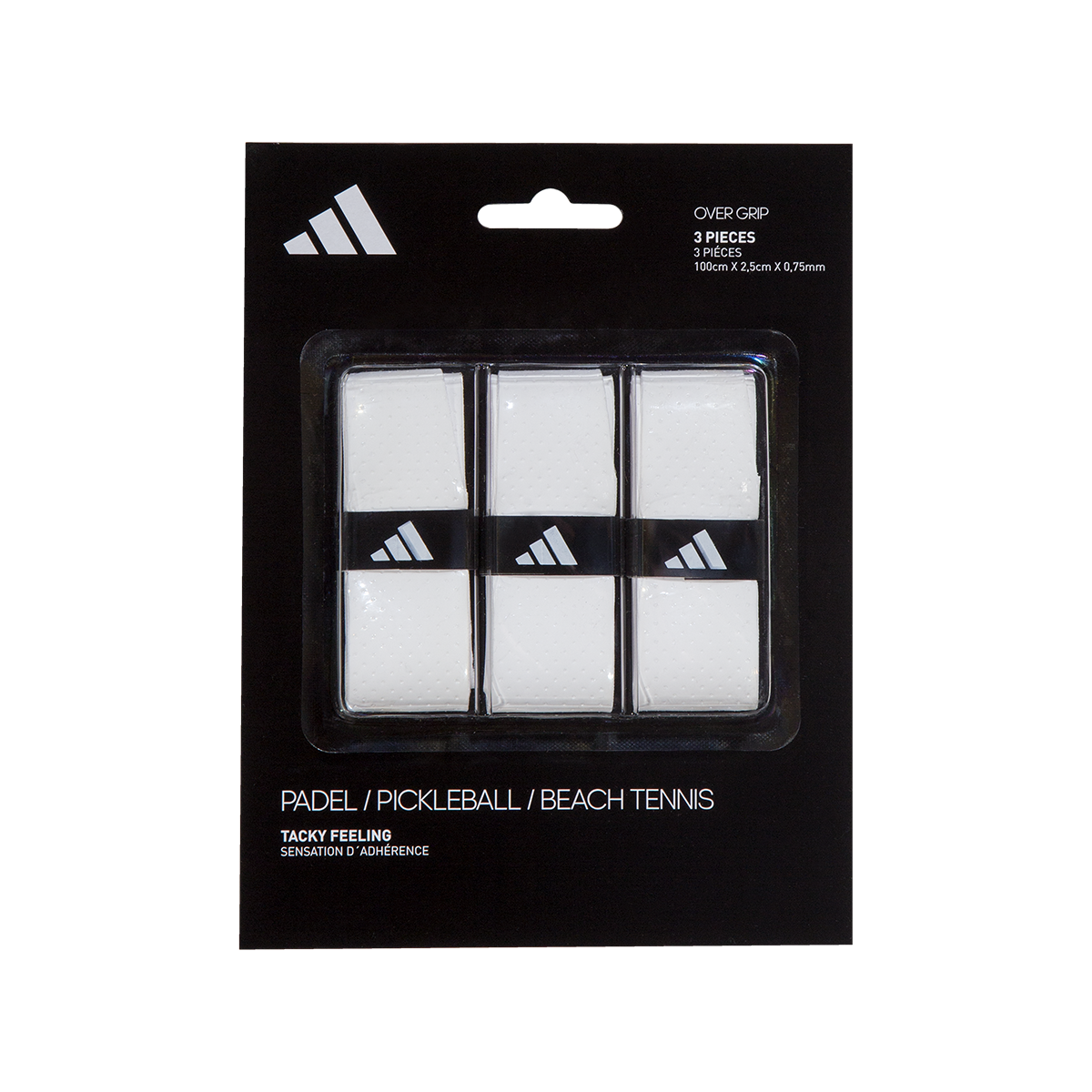 OVERGRIP ADIDAS - SET 3 - BLANCO